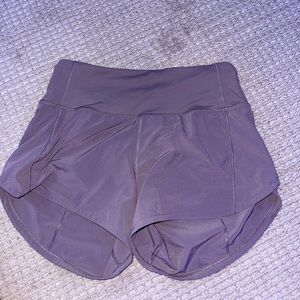 lavender lululemon speed up shorts 4 inch purple shorts lululemon size 4